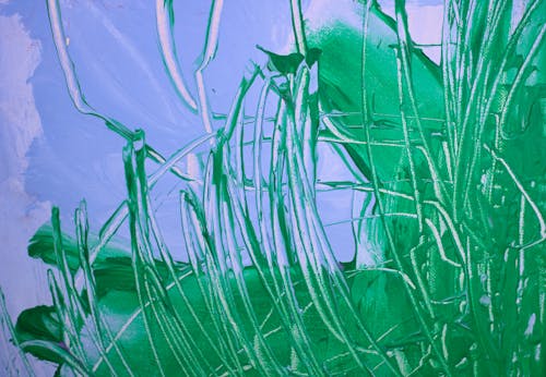 Green and Blue Abstract Painting