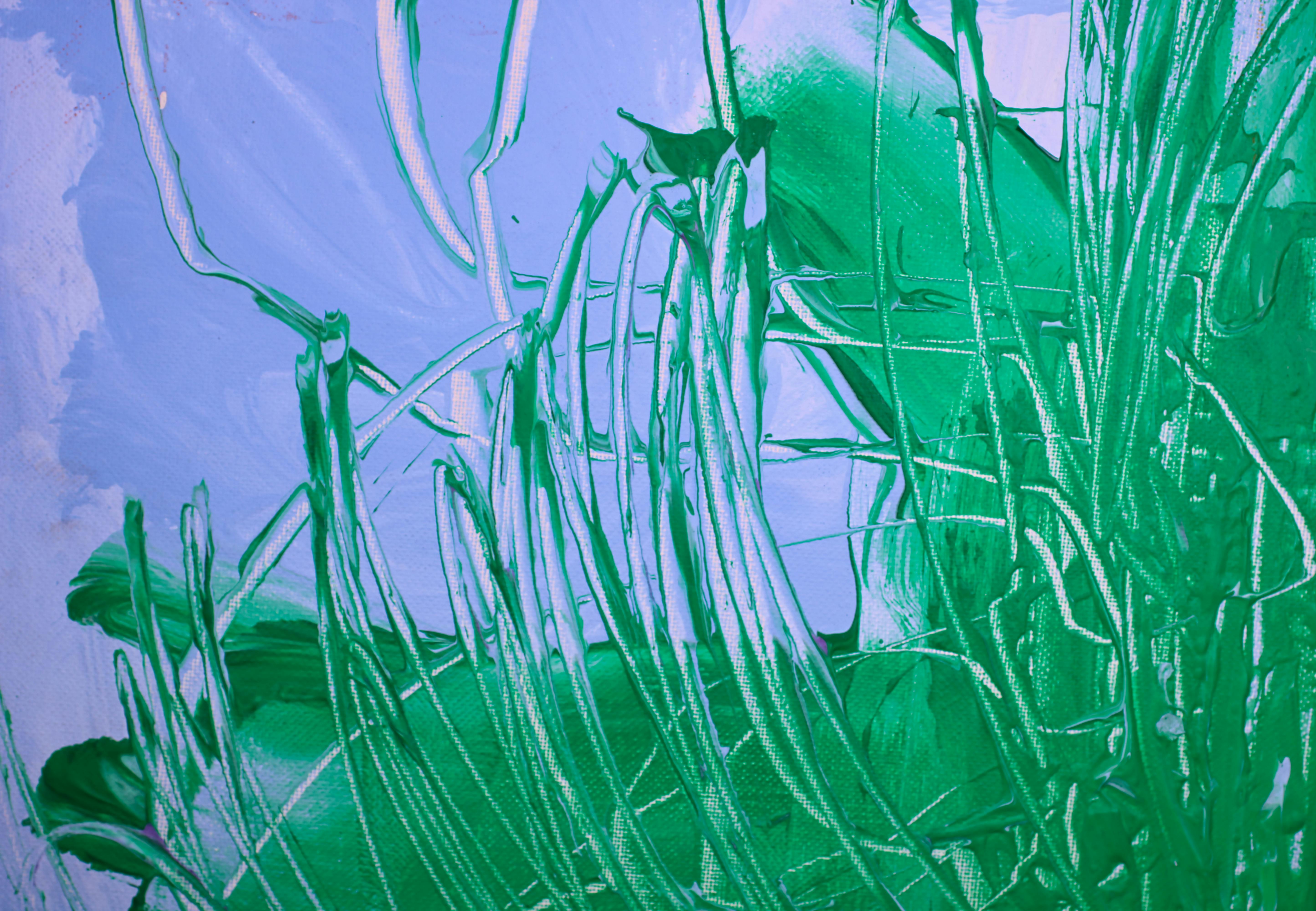 Green and Blue Abstract Painting · Free Stock Photo