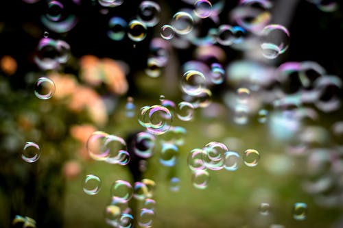 Bubbles Floating in the Air