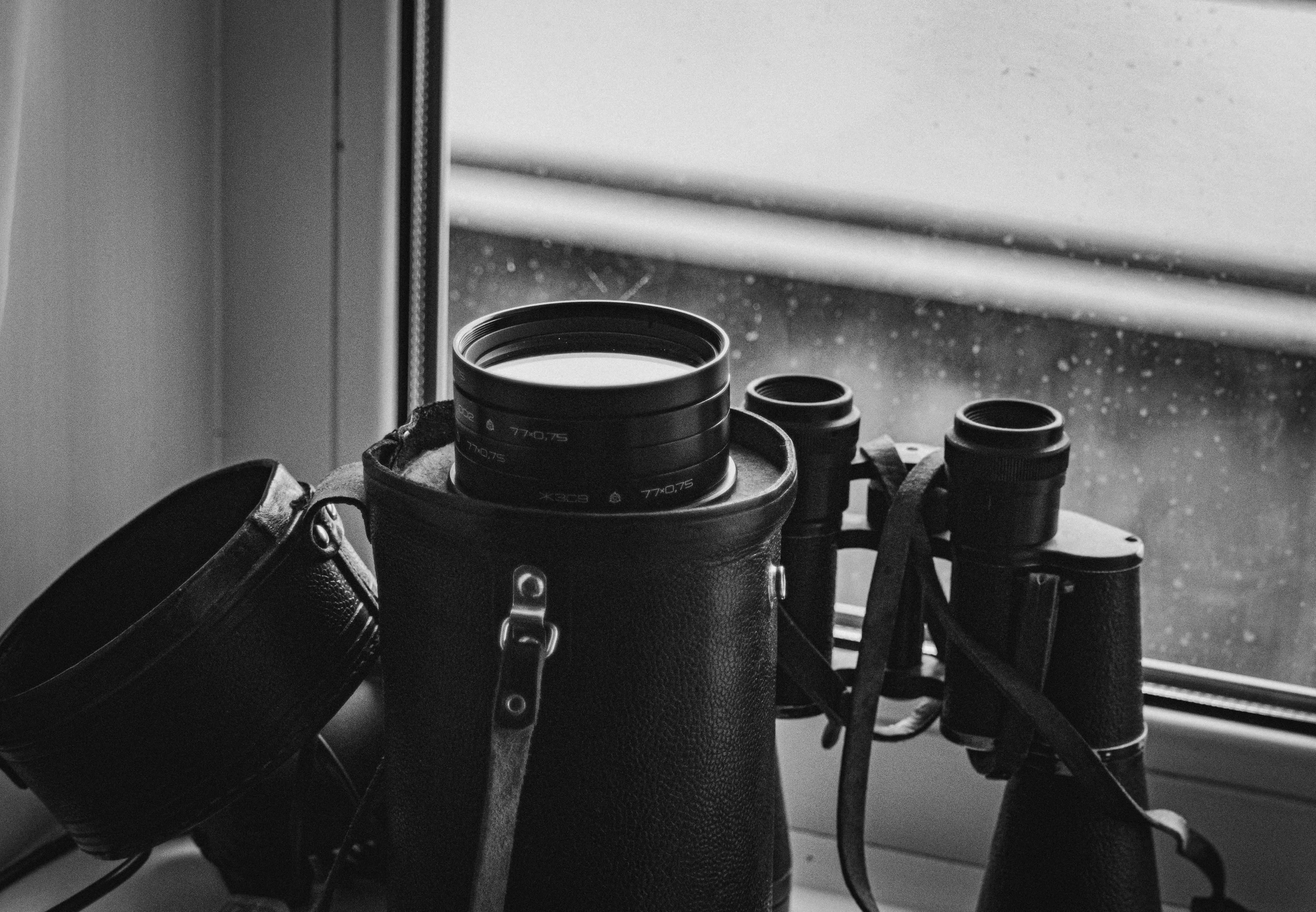 Black and White Photo of Binoculars · Free Stock Photo