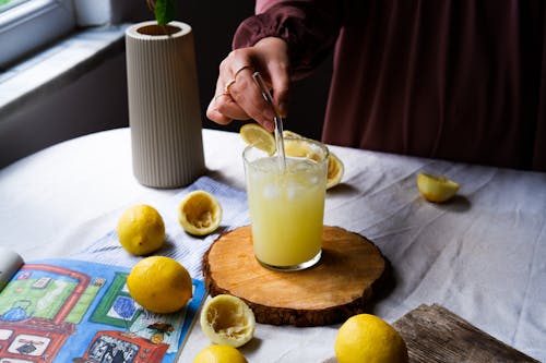 Gratis lagerfoto af citroner, Citrus, drikkeglas