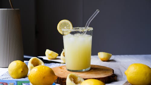 Kostnadsfri bild av citroner, citrus-, dricksglas