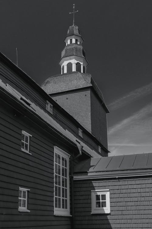 Základová fotografie zdarma na téma budova, černobílý, církev
