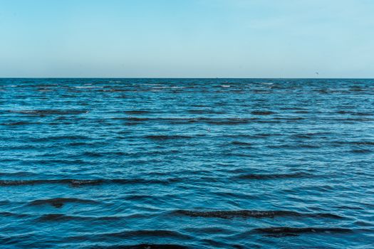A View of the Ocean Under the Blue Sky 