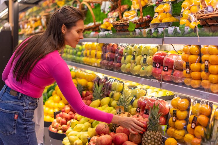 Woman Shopping For Fruits