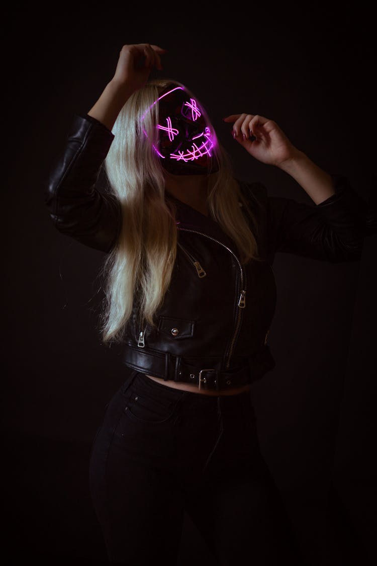 Woman In A Halloween Mask 