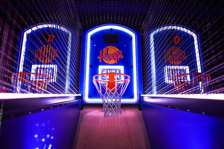 Closeup Photo Of Basketball Arcade