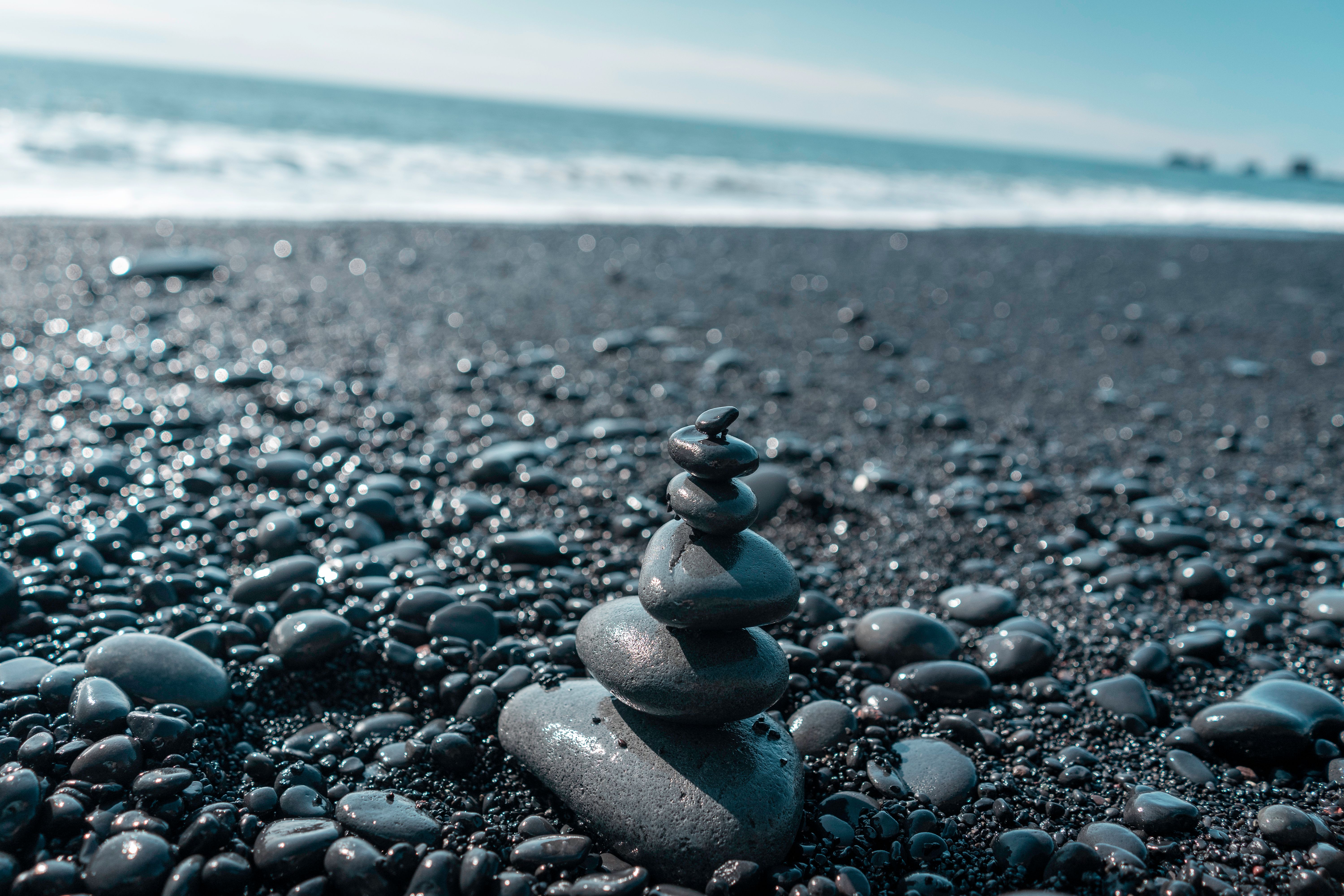 Kamari Beach Santorini black sand long shoreline