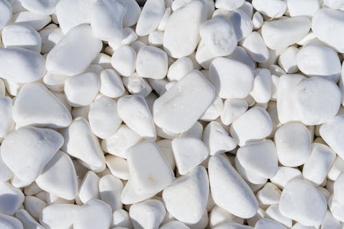 White Stones in Close-up Shot