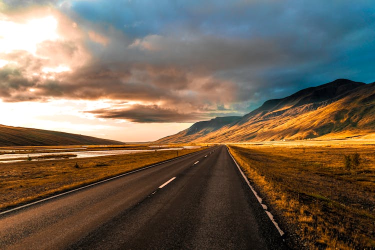 Countryside Road At Sunrise