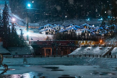 Winter Resort at Night