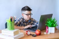 Boy Using a Laptop