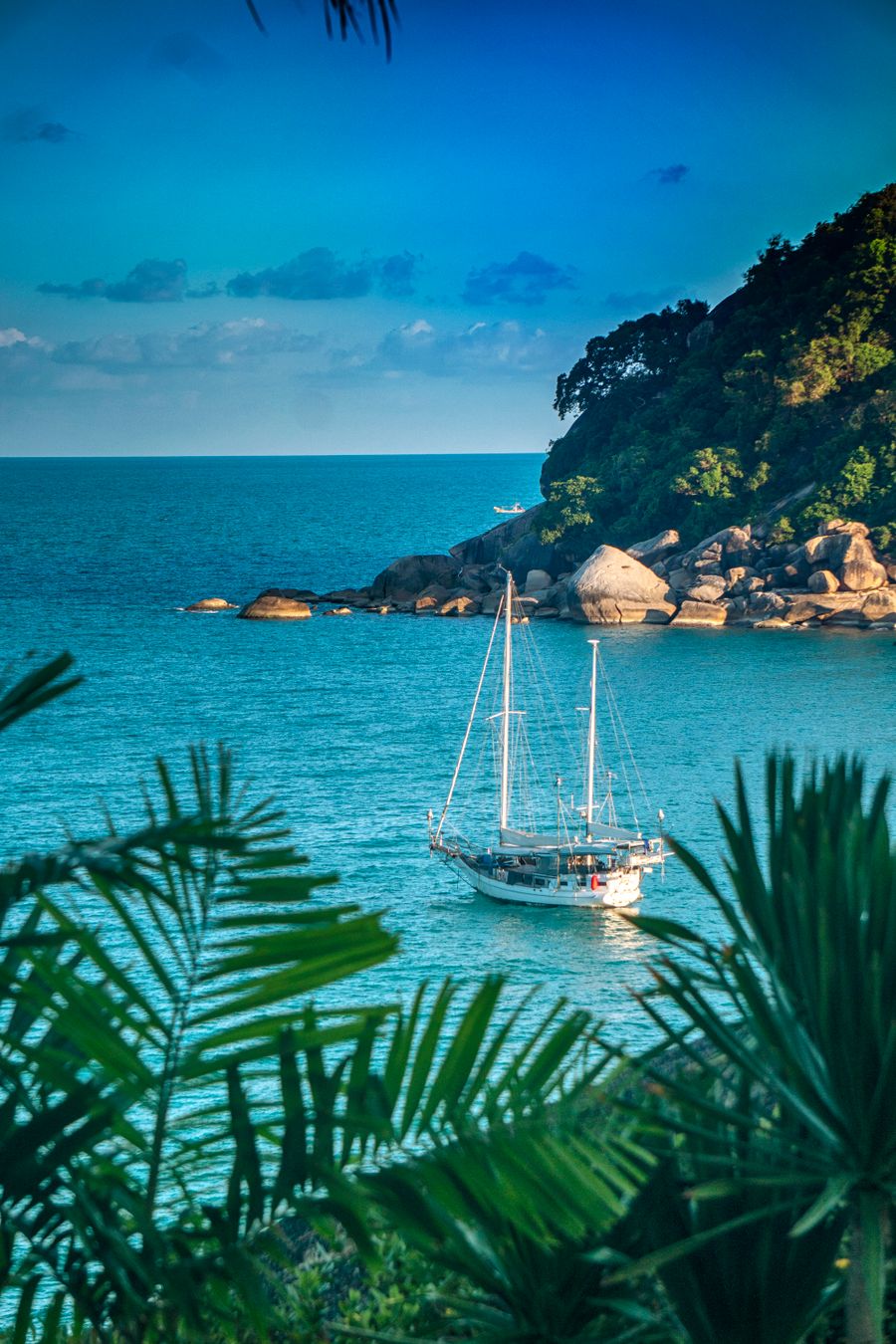 Peaceful coastline of Koh Lanta, Andaman Sea Thailand