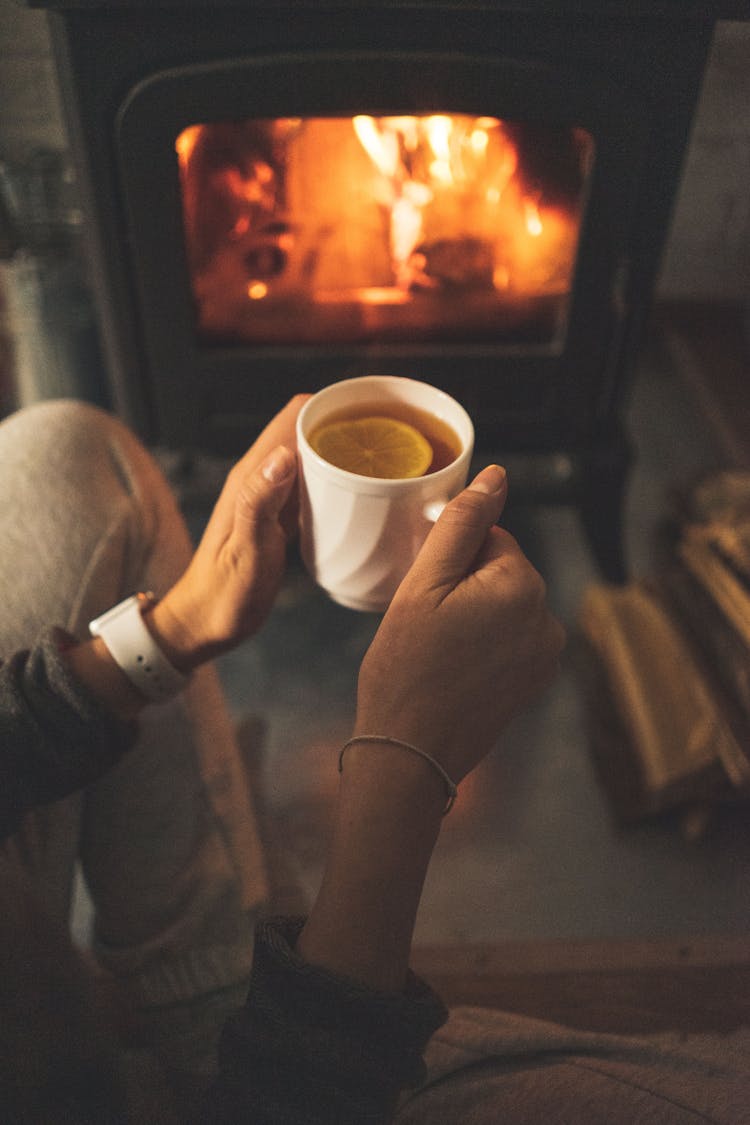 Woman Hands Holding Tea Cup 