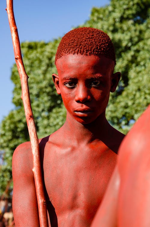 Kostnadsfri bild av afrikansk pojke, afrikansk stamkultur, bar överkropp