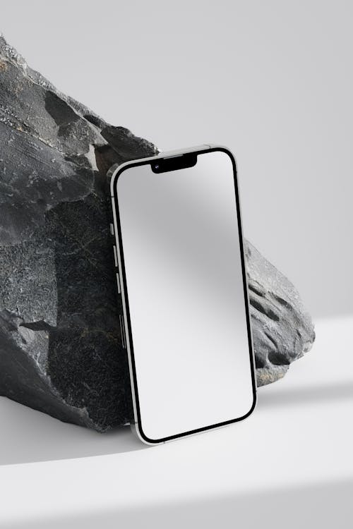 Smartphone Leaning on a Rock