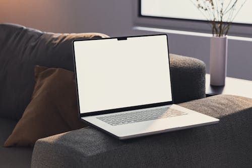 A Laptop on a Couch