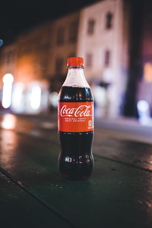 A Close-Up Shot of Coca Cola Bottle