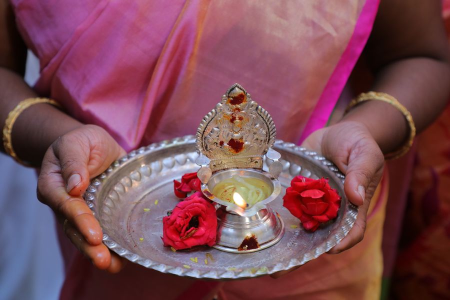 Puja plate