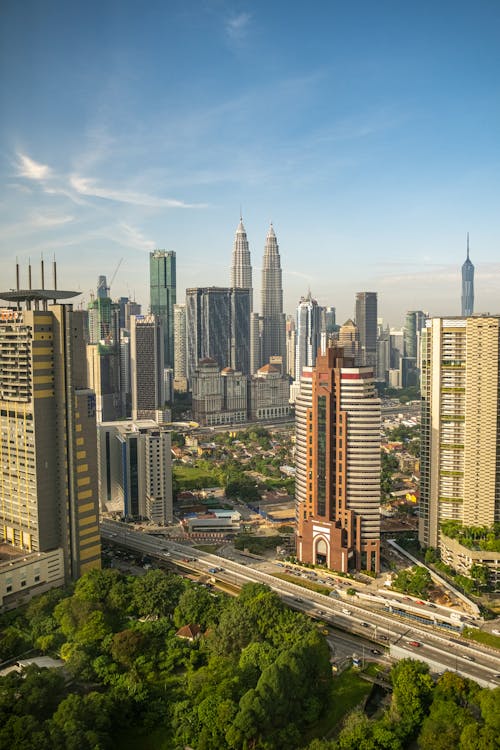 Free Cityscape with Skyscrapers, Kuala Lumpur, Malaysia Stock Photo