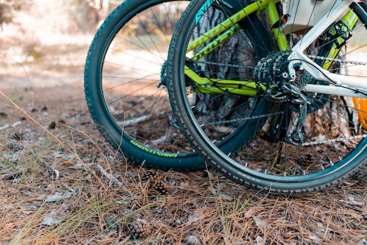 Close-up On Bike Tires