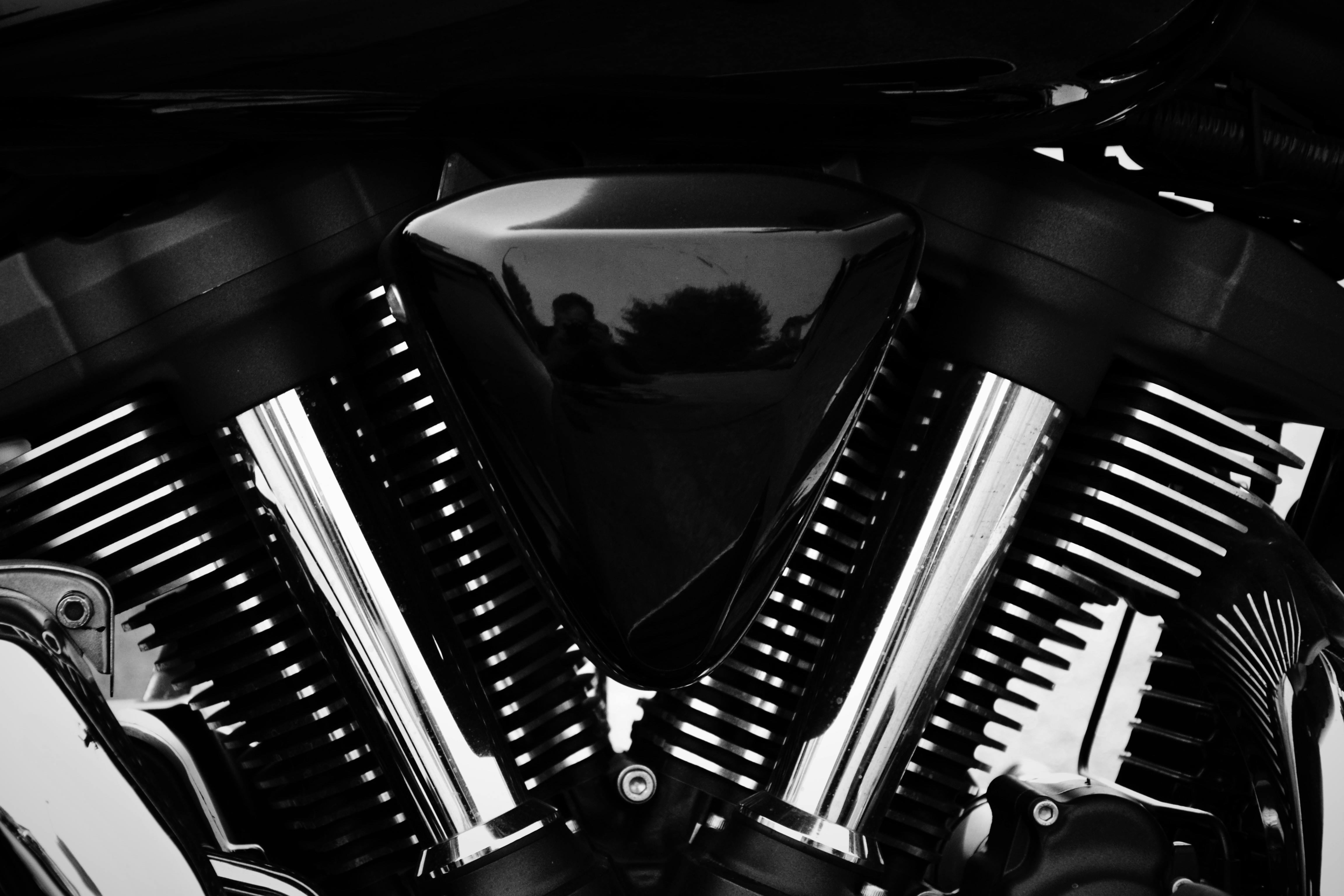 Free stock photo of black and white, motorcycle, roadliner