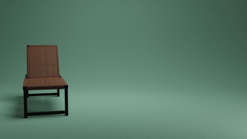 Foto d'estoc gratuïta de 3d il lustració, 3d render, cadira marró
