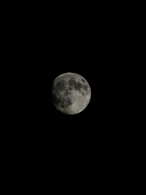 Black and White Photo of Moon