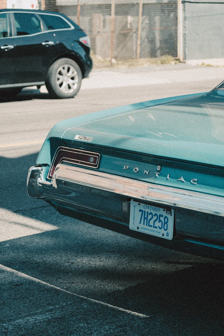 Back View Of Pontiac Car