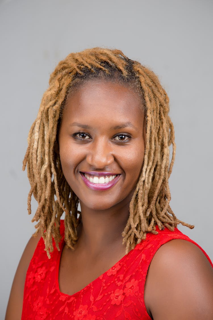 Young Woman With Dyed Blonde Hair 