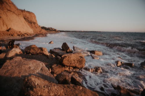 A Rocky Shore on the Beach