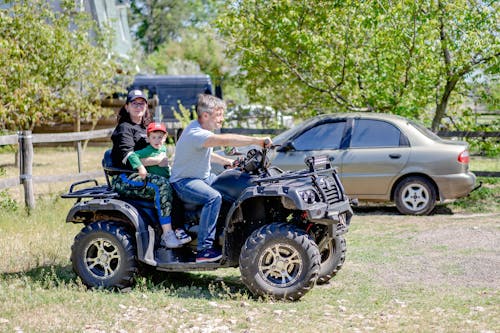 A Family Riding an ATV