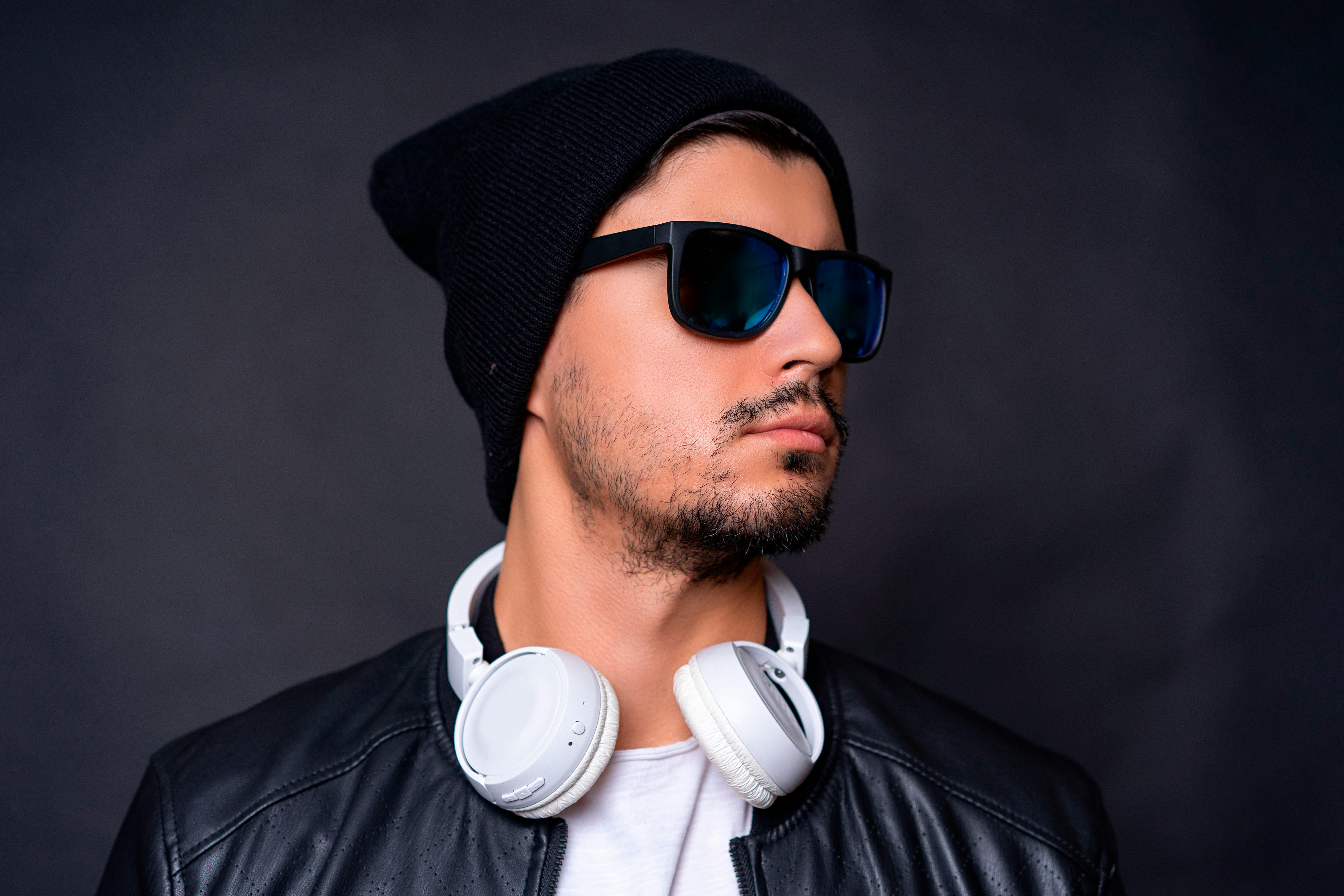 Caucasian Male Sunglasses Taking Cool Selfie Stock Photo by ©Wirestock  520451814