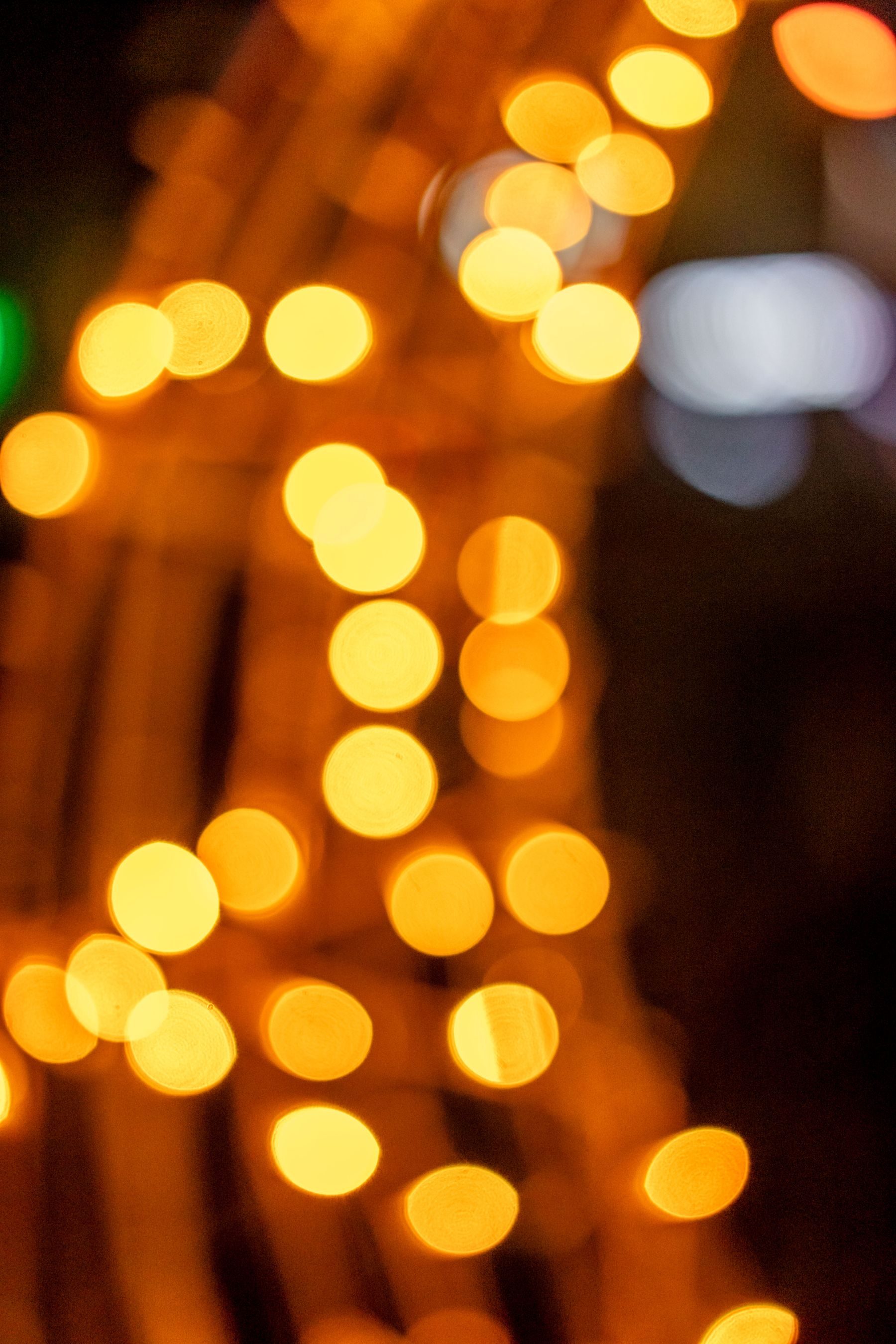 Golden bokeh lights
