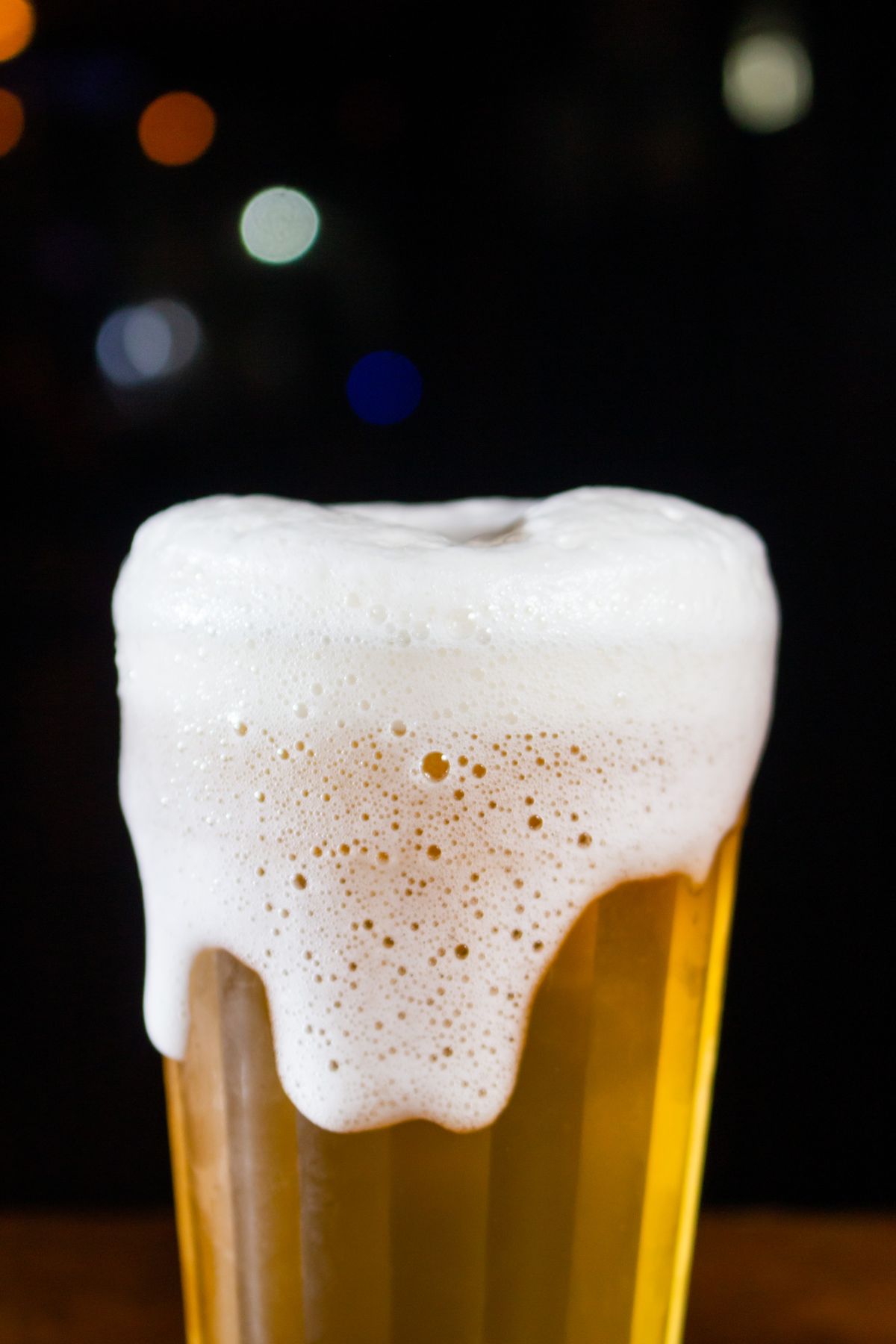 Harbour Lager with a tall overflowing foam head