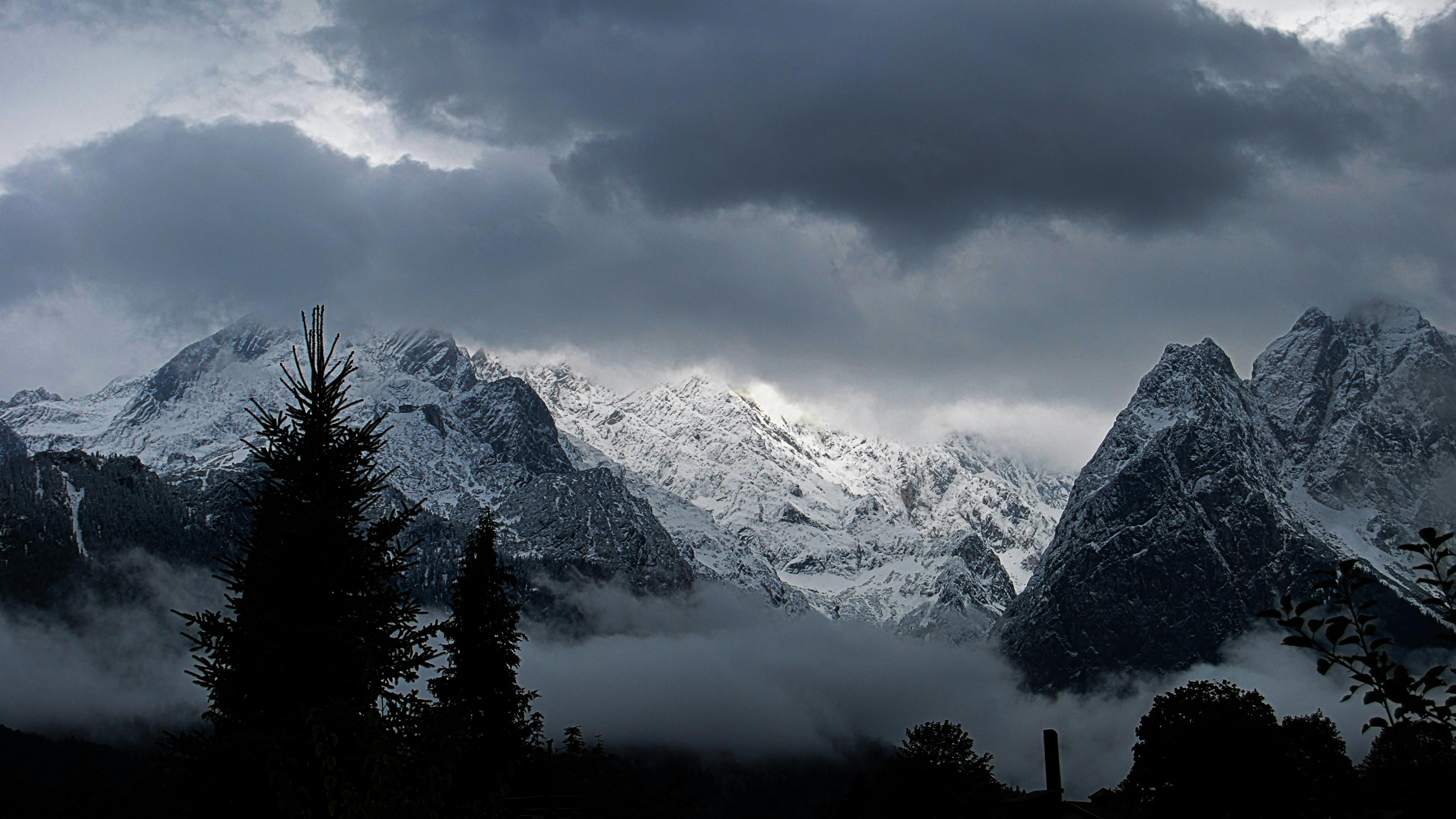 Free stock photo of Bavaria, dark clouds, mountains