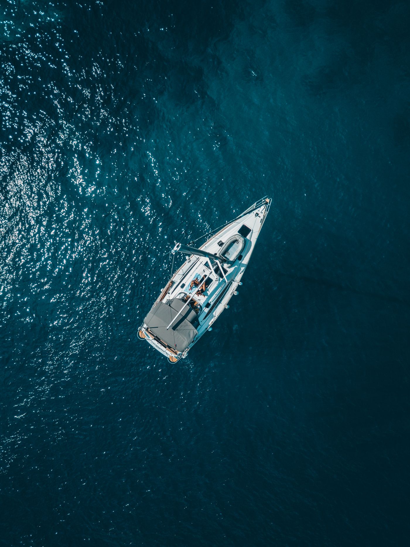 Sailboat on open water