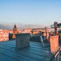 City rooftops at sunset, photo by Thomas Dolby on Pexels