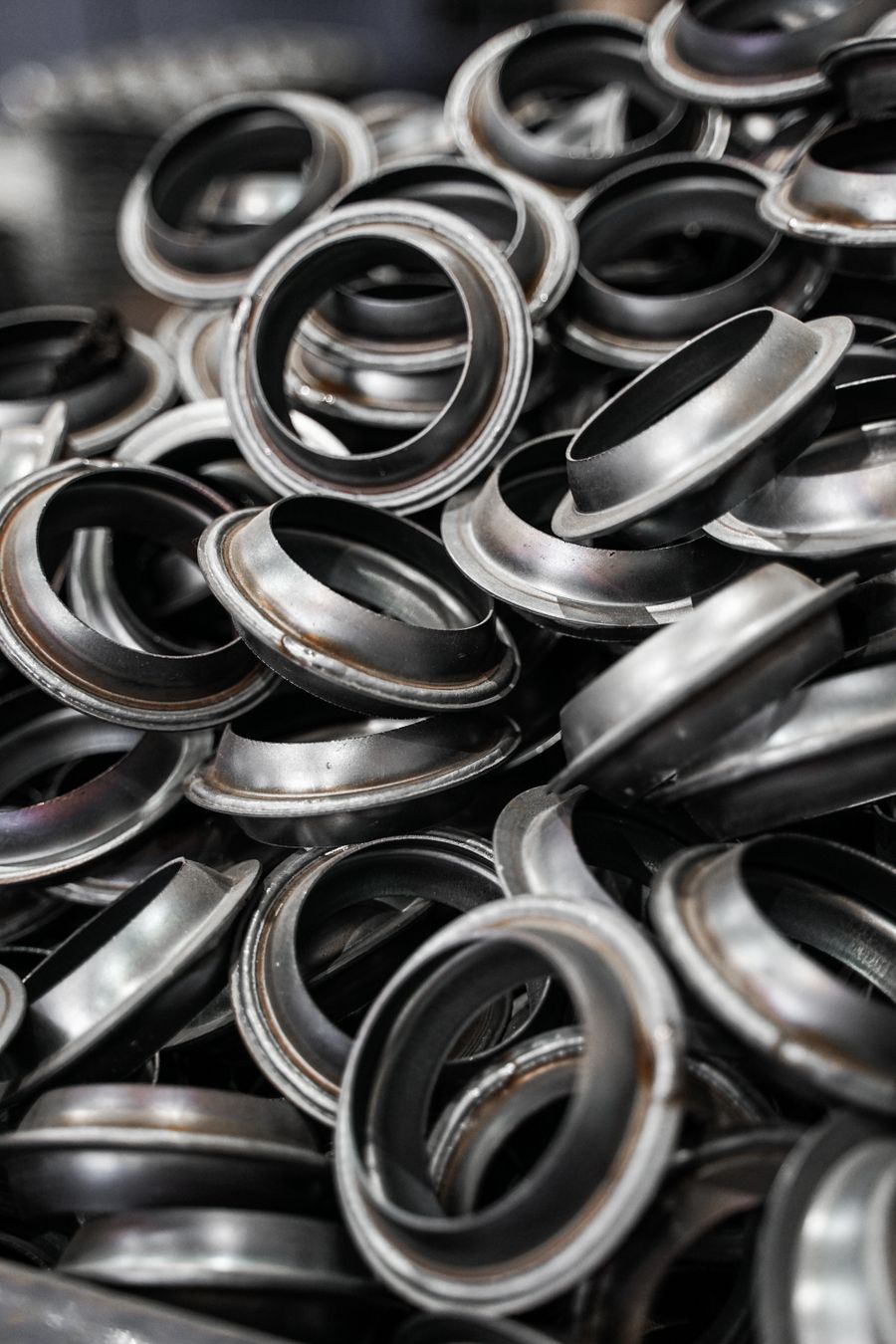 Stainless steel components representing stainless steel scrap