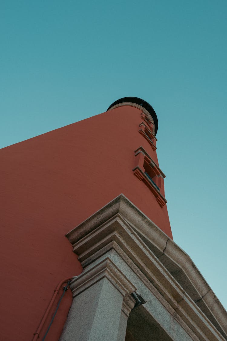 The Ponce Inlet Lighthouse In Florida Under Blue Sky