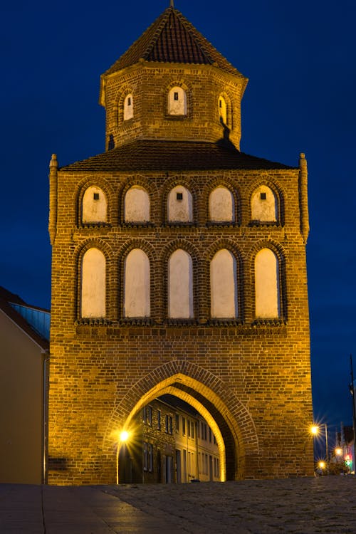 Rostocker Tor during Night Time