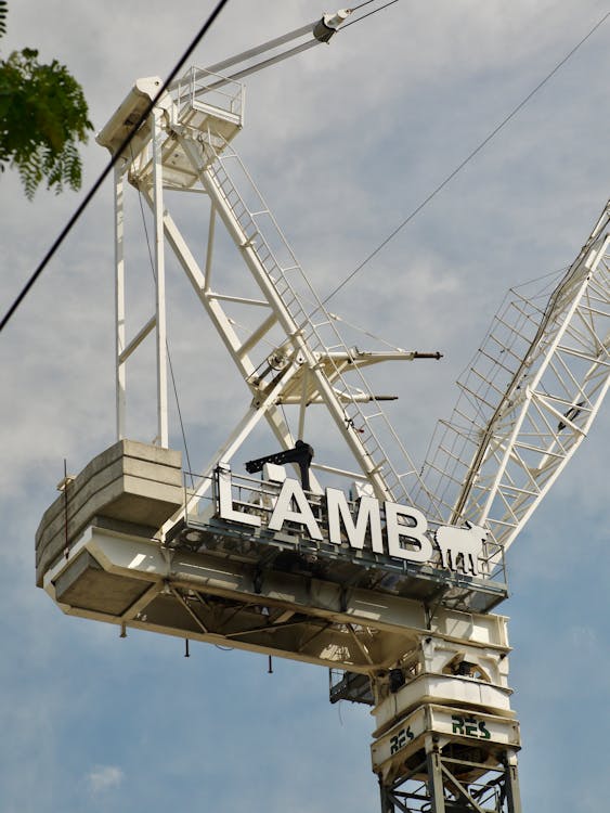 Low Angle Shot of a Large Crane 