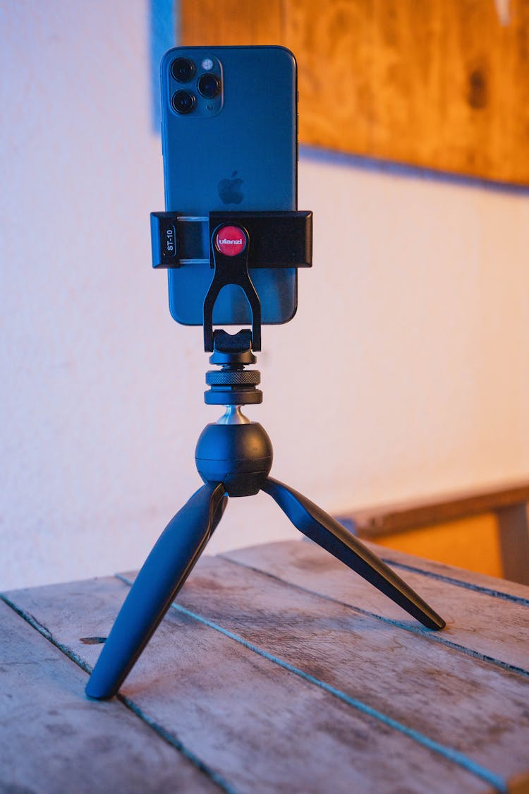 An Iphone On A Tripod