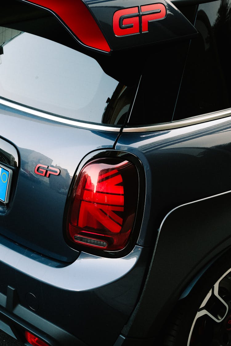 Close-up Of Back Light On Modern Car