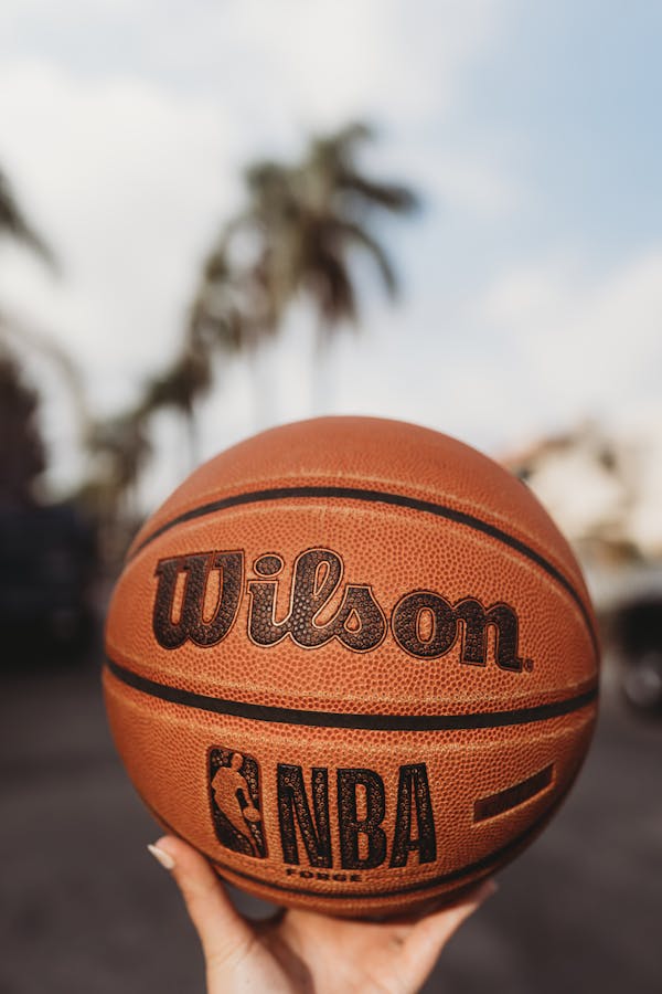 Close Up Photo of a Brown Leather Basketball 