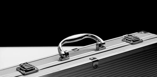 Free Silver Suit Case Stock Photo