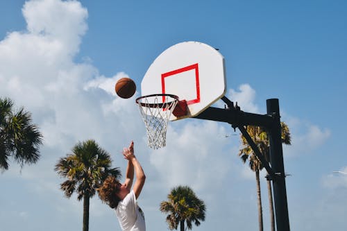 Man Playing Basketball 