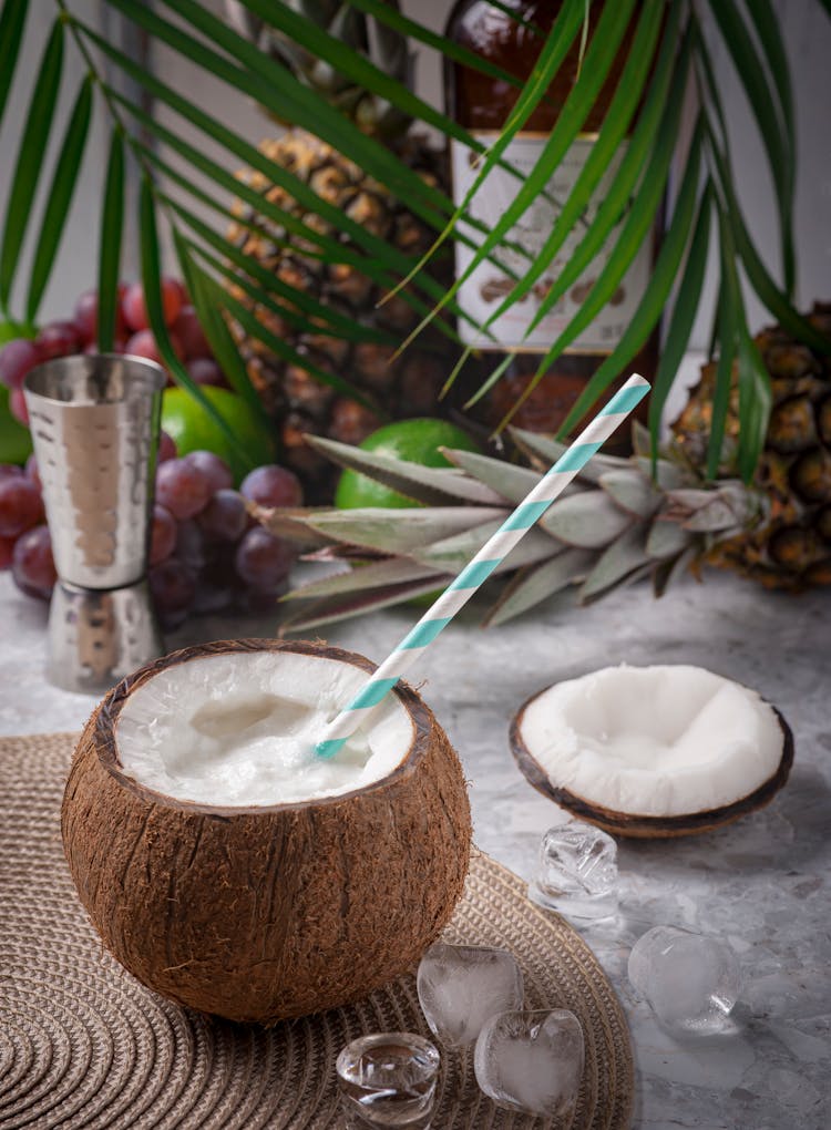 Exotic Drink In Coconut