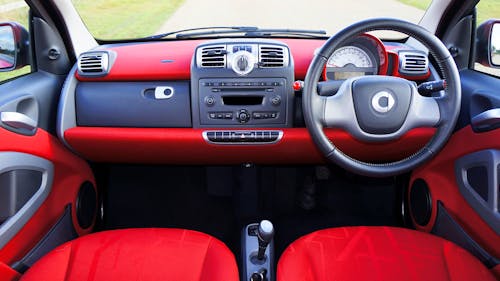 smart雙人座汽車, 儀表板, 座位 的 免费素材图片