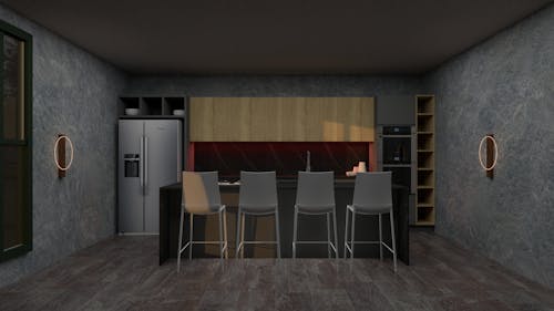 Free Modern Kitchen Interior Design Stock Photo